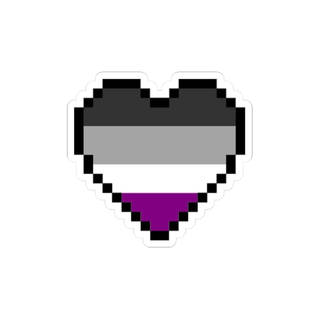 Asexual Pride - Pixel Heart Sticker