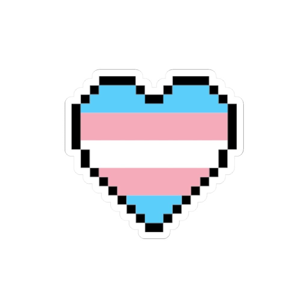 Transgender Pride - Pixel Heart Sticker