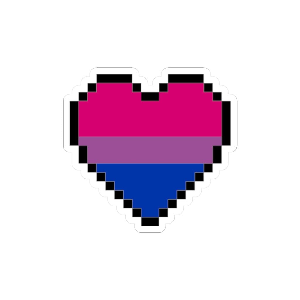 Bisexual Pride - Pixel Heart Sticker