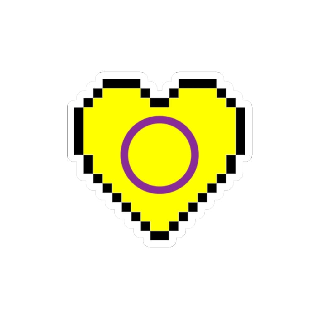 Intersex Pride - Pixel Heart Sticker