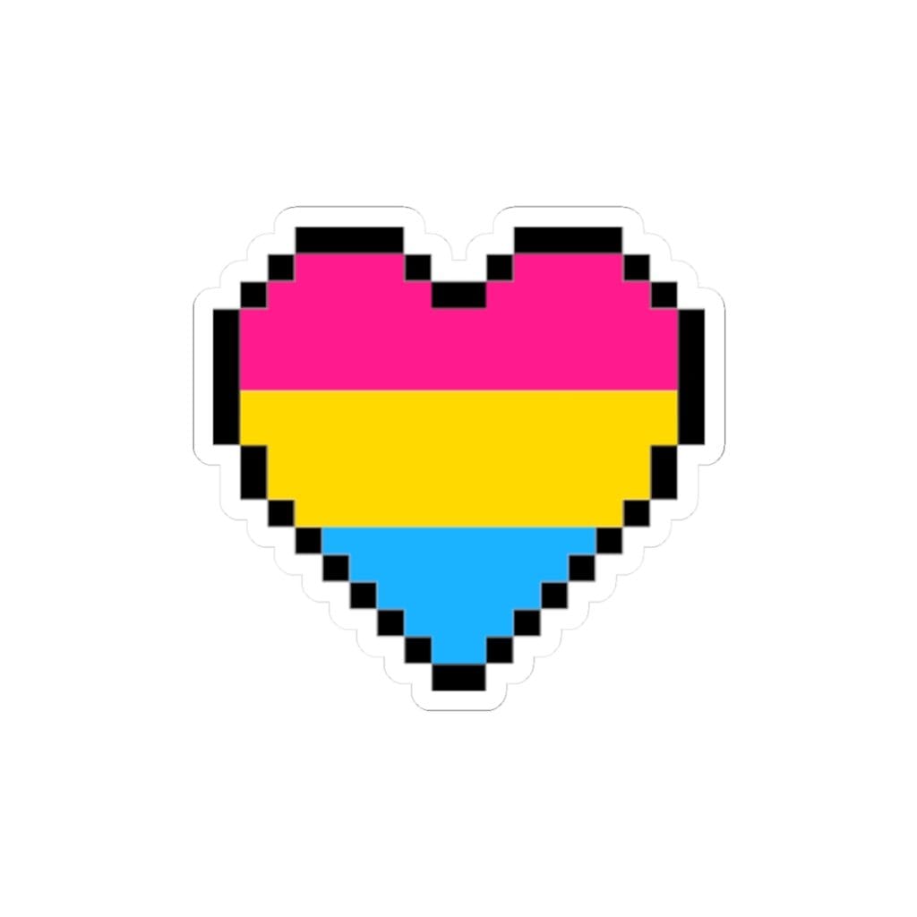 Pan Pride - Pixel Heart Sticker